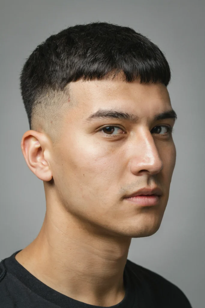 Black and White Caesar Cut