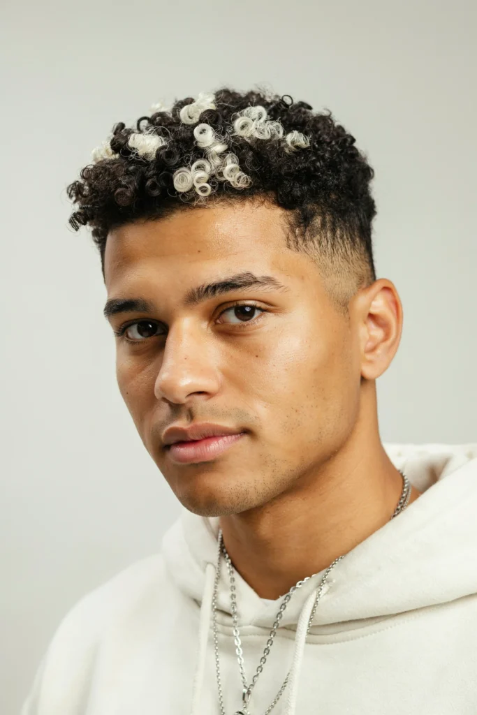Black and White Curly High Top
