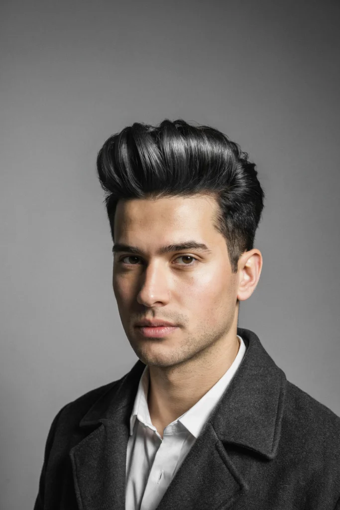 Black and White Pompadour