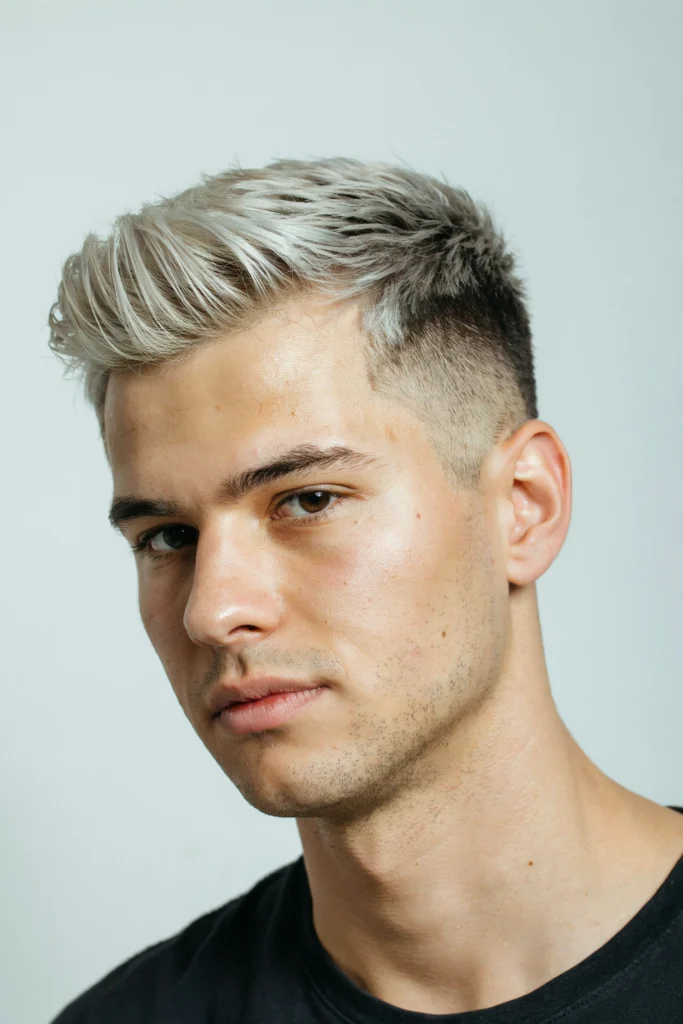 Black and White Textured Quiff