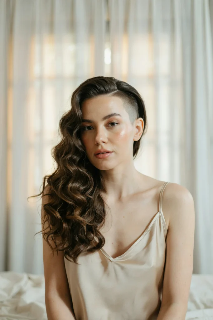Deep Side Part with Undercut Reveal