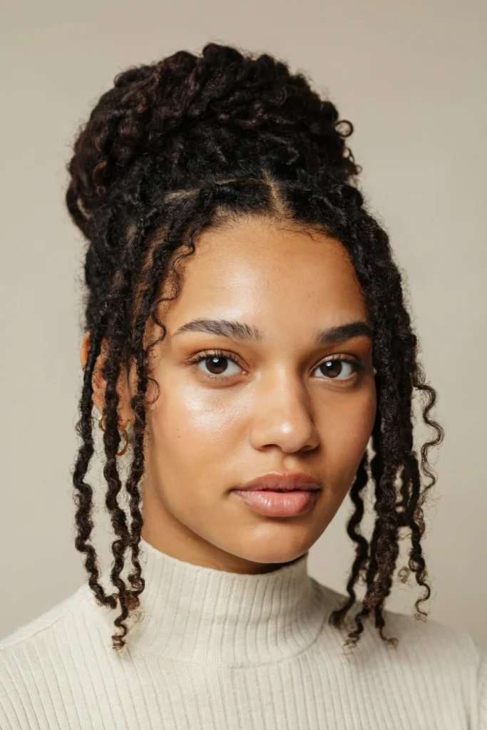 Invisible Locs Half-Up, Half-Down