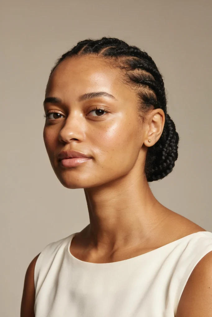 Invisible Locs in a Low Updo