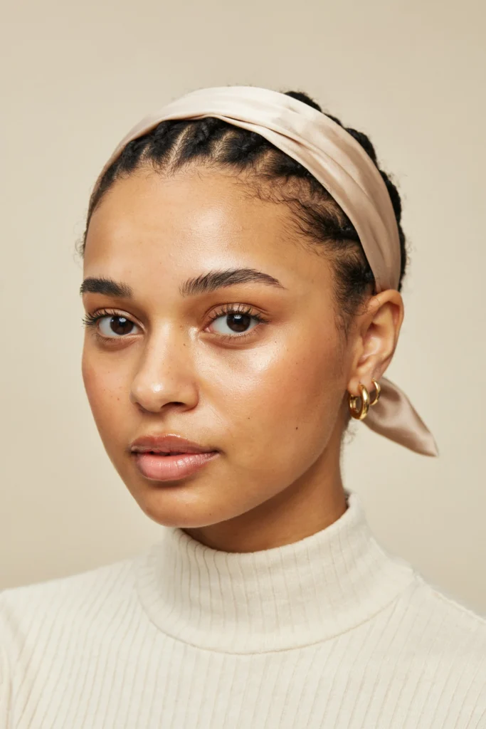 Invisible Locs Wrapped in a Headband Style