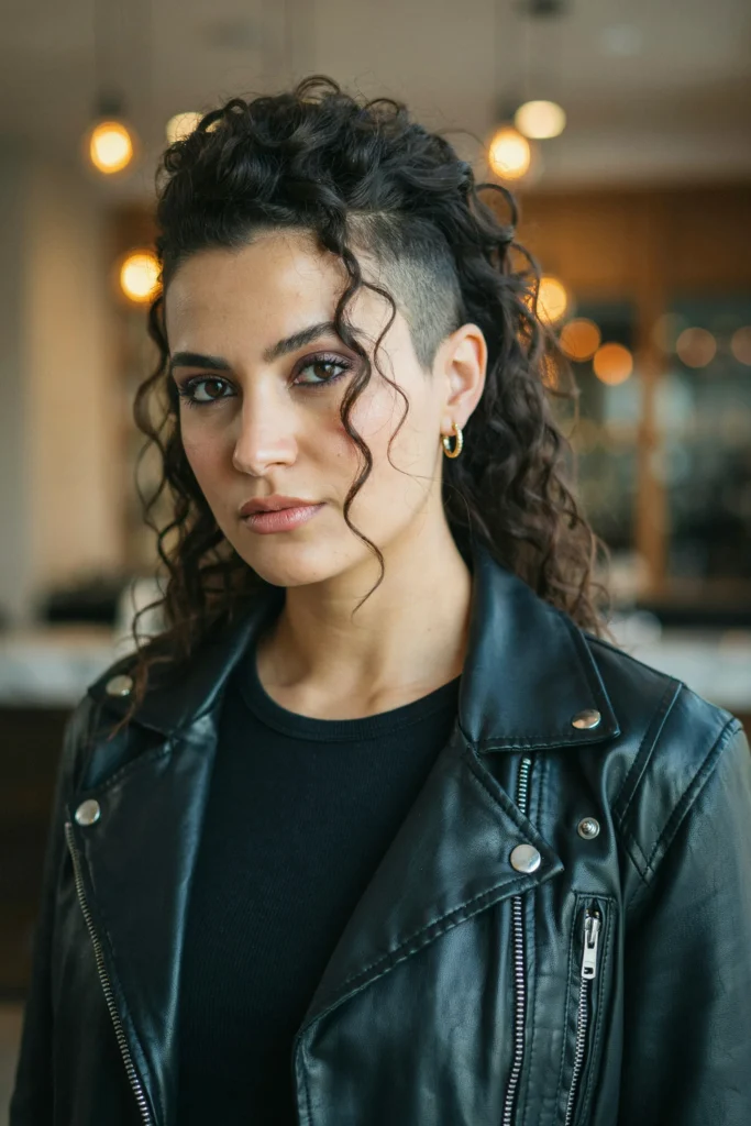 Mohawk-Inspired Curly Undercut