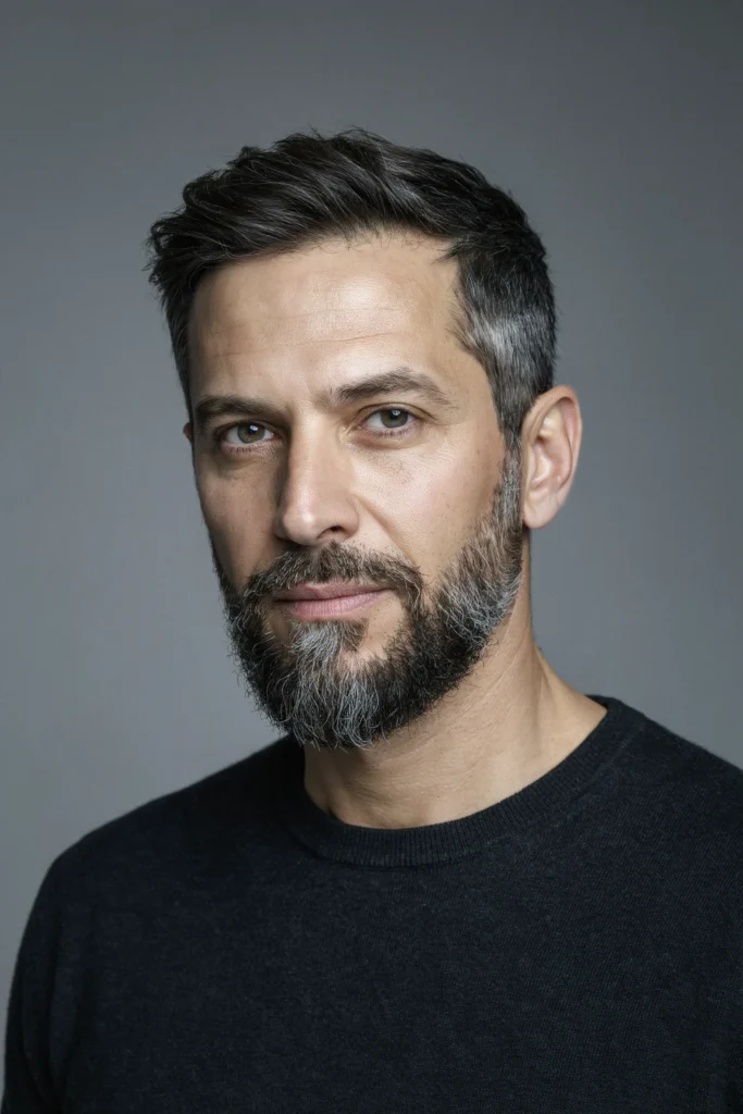 Natural Salt and Pepper Beard Combo
