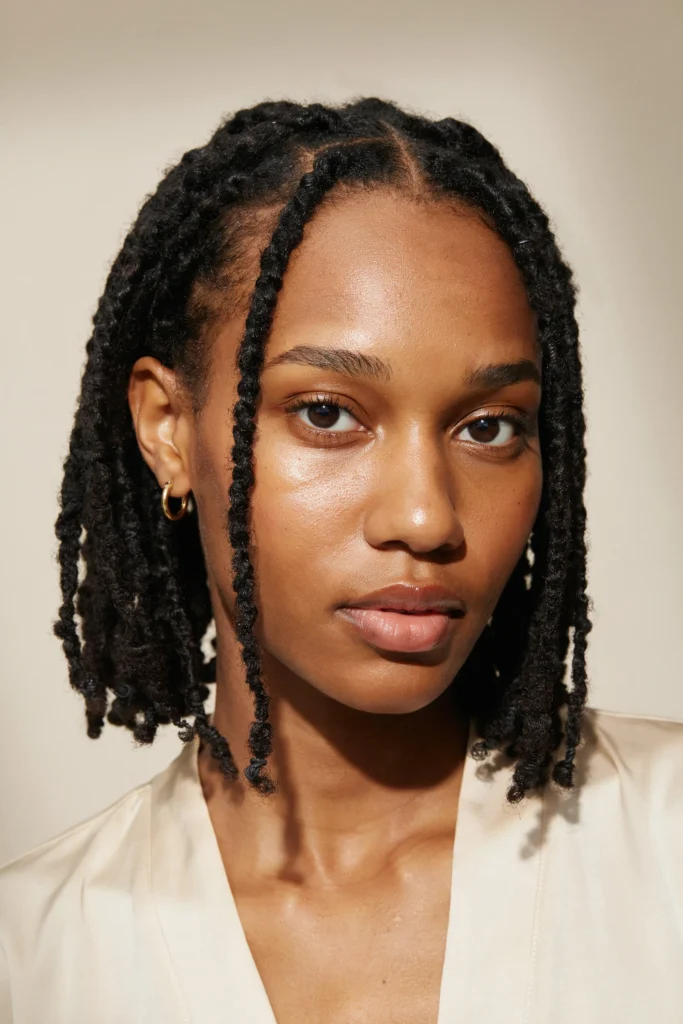 Polished Invisible Locs Bob for the Office