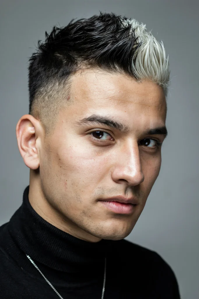 Two-Tone Black and White Mohawk