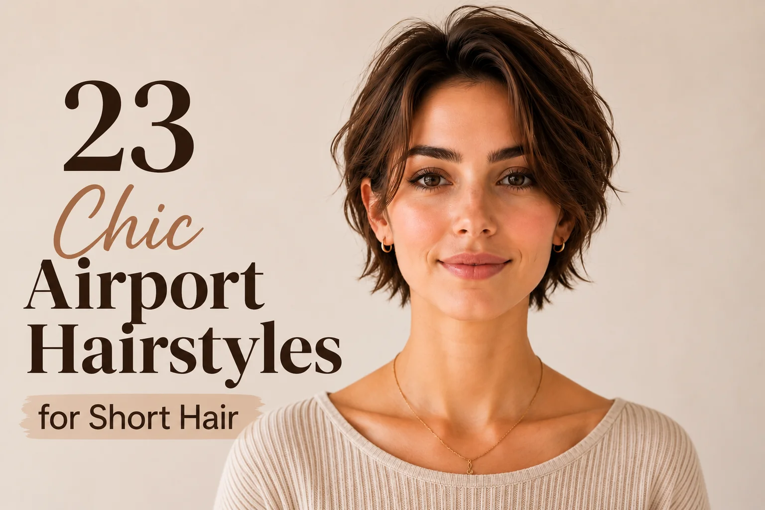 23 Chic Airport Hairstyles for Short Hair That Won't Get Messy