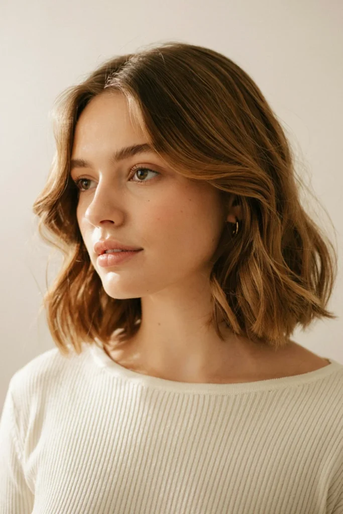 Angled Bob with Beach Waves