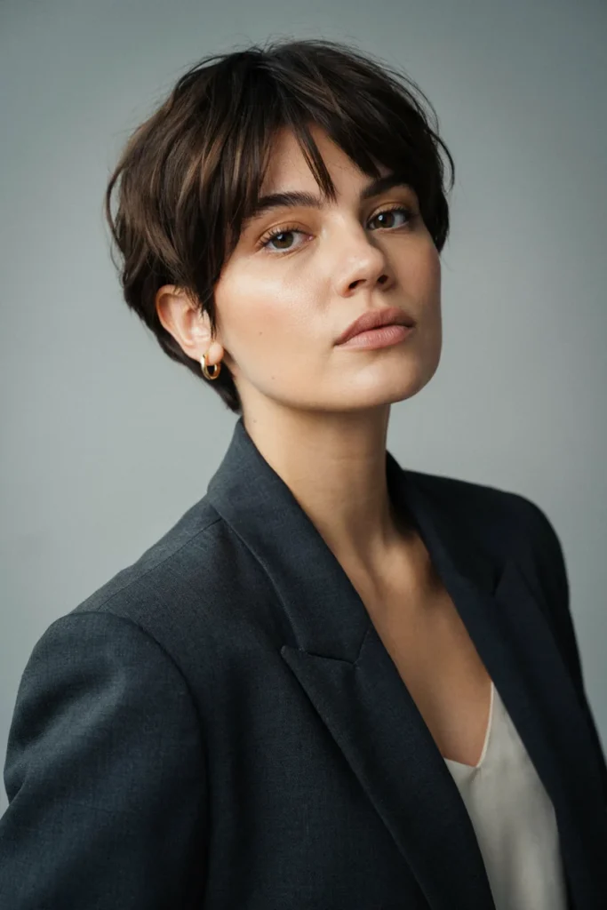 Asymmetrical Pixie with Wispy Bangs