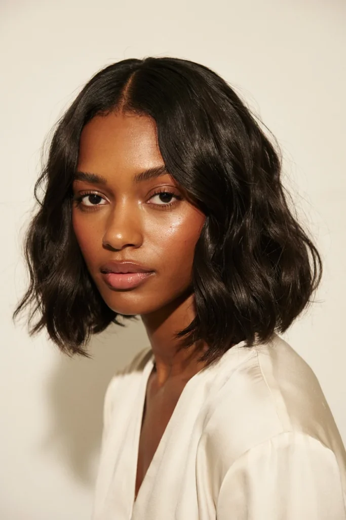 Beachy Wand Waves on a Long Bob (Lob)
