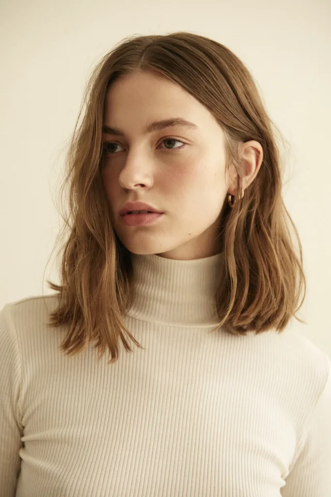 Blunt Lob with Tousled Texture