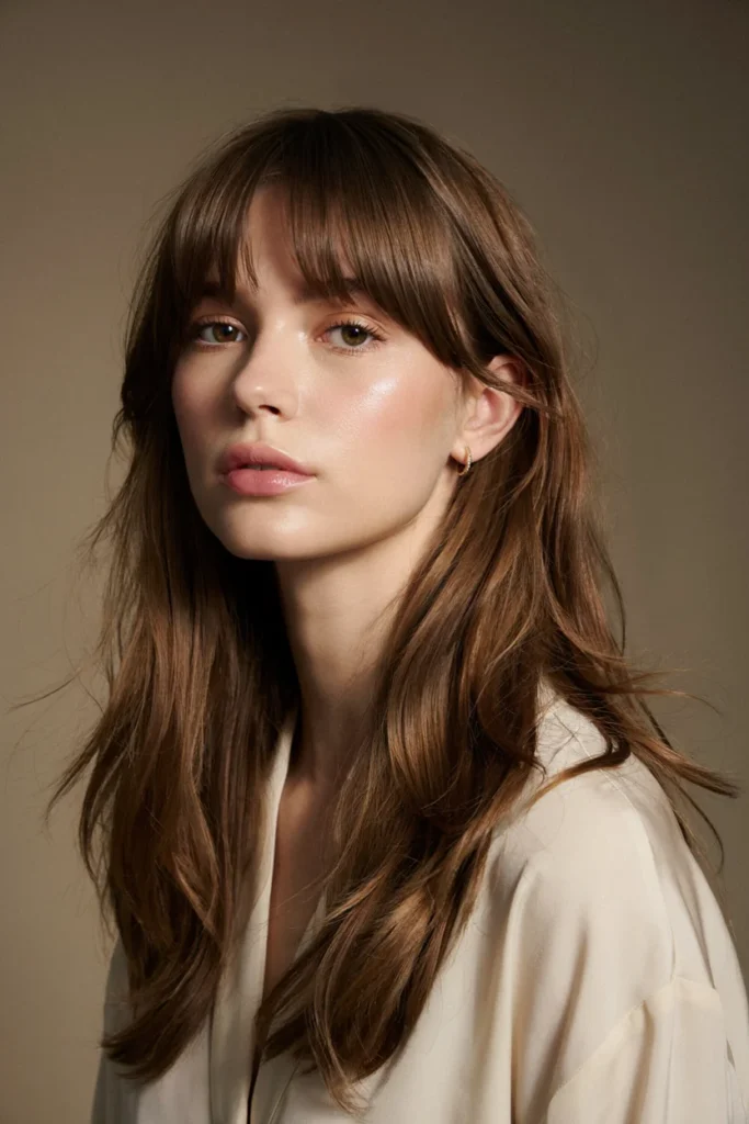 Bottleneck Bangs with Long Feathered Layers