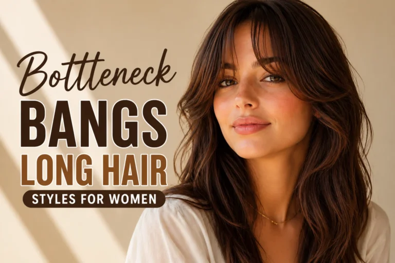 27 Bottleneck Bangs Long Hair Styles for Women to Try