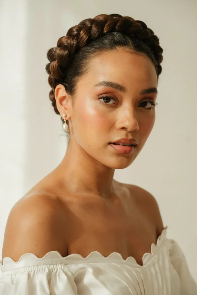 Braided Crown with Tucked Ends