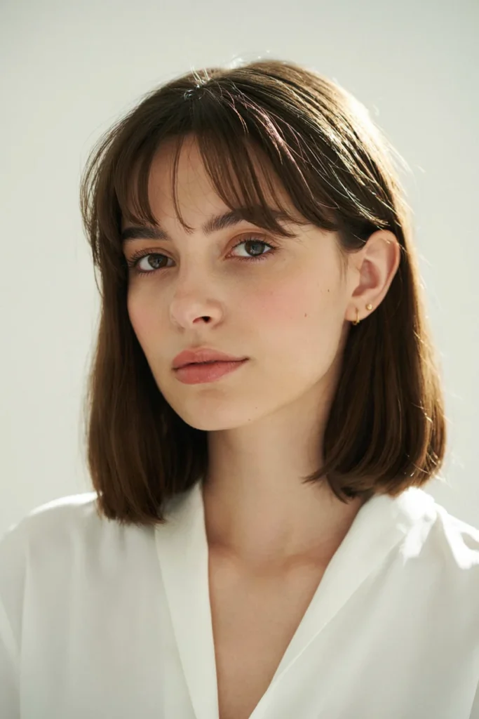Wispy Bangs on a Classic Bob