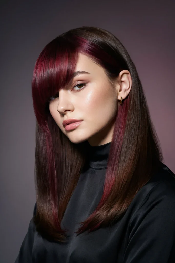 Color-Enhanced Bangs That Stand Out