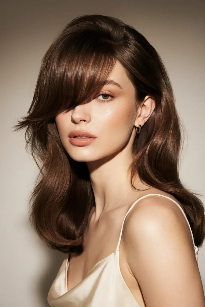 Curved Voluminous Bangs