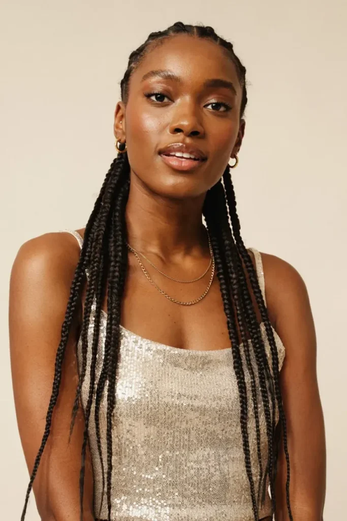 Double Braided Ponytails