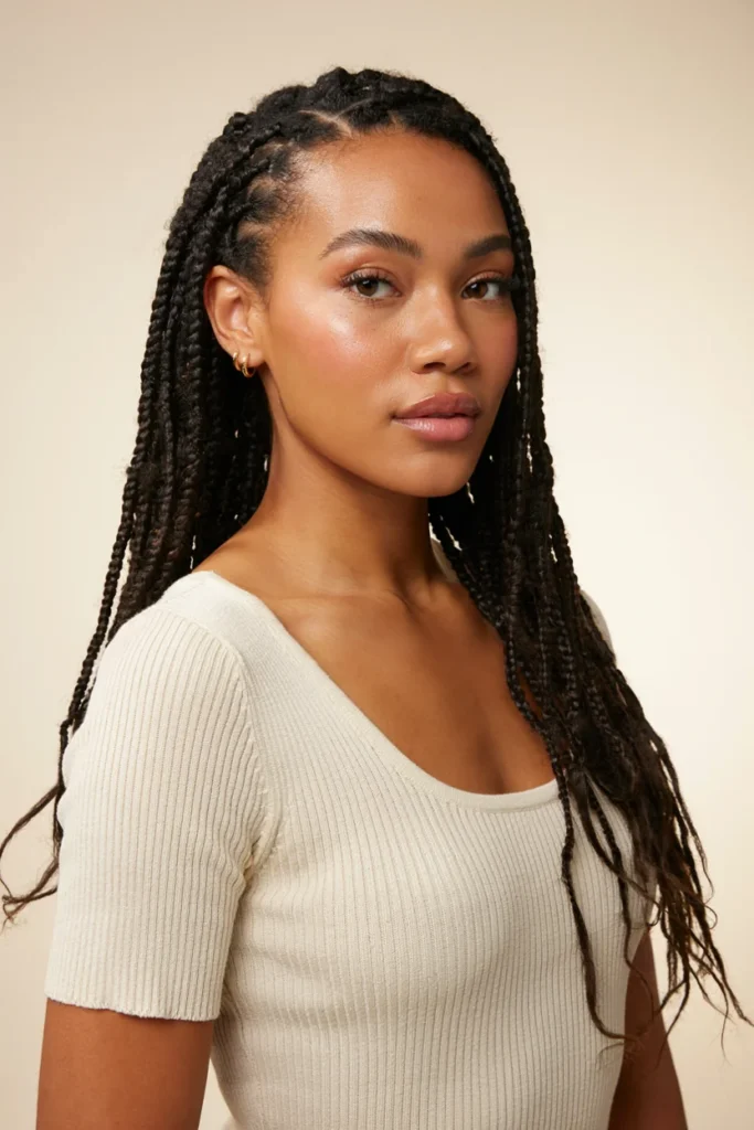 Faux Locs With a Side Undercut