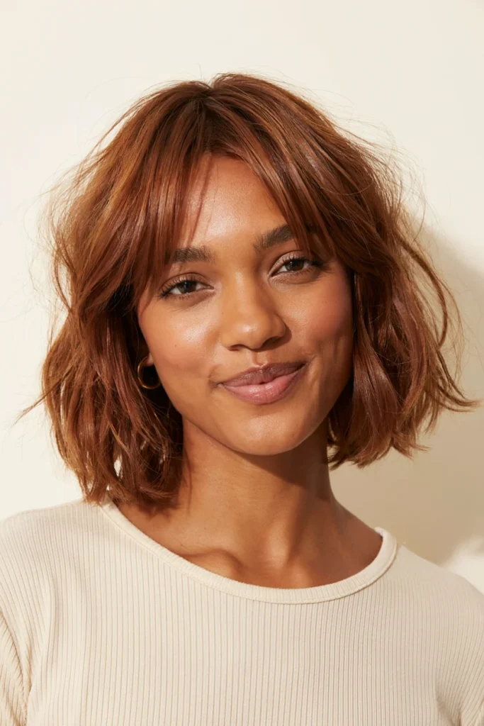Feathered Auburn Bob