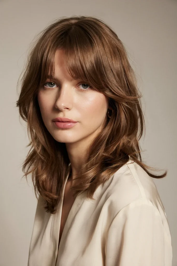 Feathered Bangs for a Retro Feel