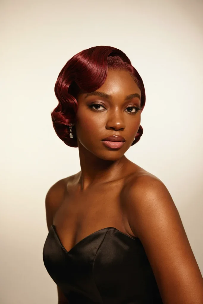 Finger Wave Red Bob