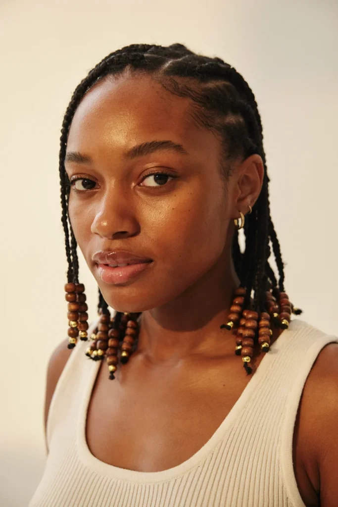 Flat Twists with Beaded Ends 3a hair