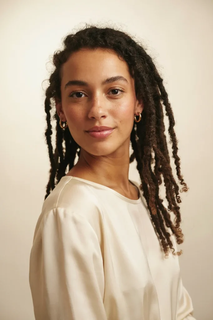 Freeform Locs With a Tapered Undercut
