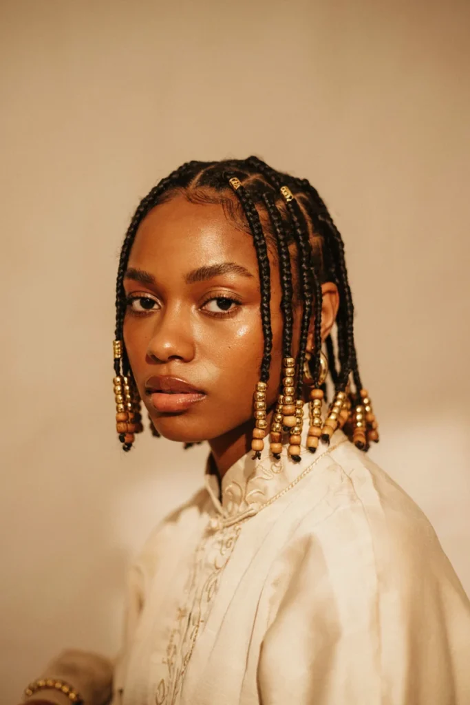 Fulani Braided Bob with Beads