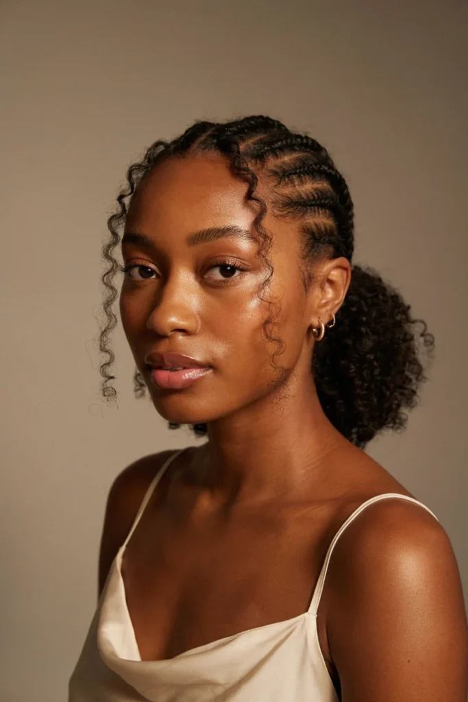 Goddess Braid Bob (with Curly Tendrils)