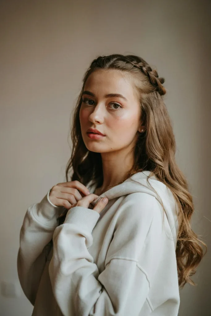 Half-Up Braided Crown