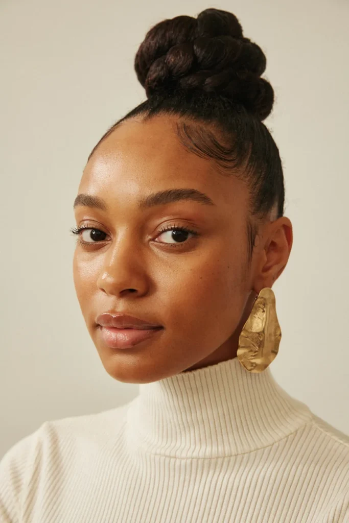 High Bun with Two-Strand Twist Locs