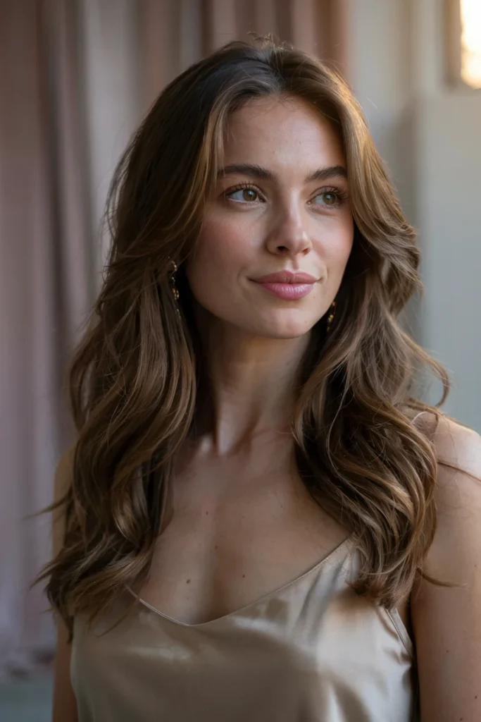 Layered Hair with Loose Curls