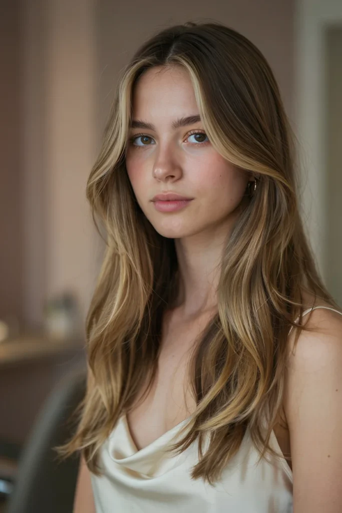 Layered Hair with Money Pieces