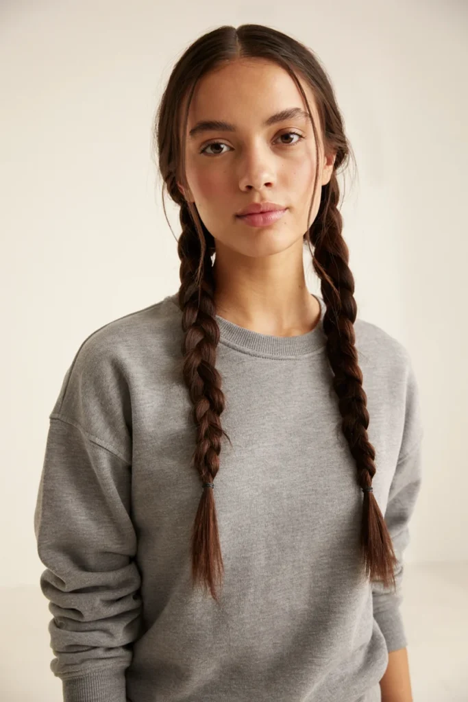 Two Loose Low Boxer Braids
