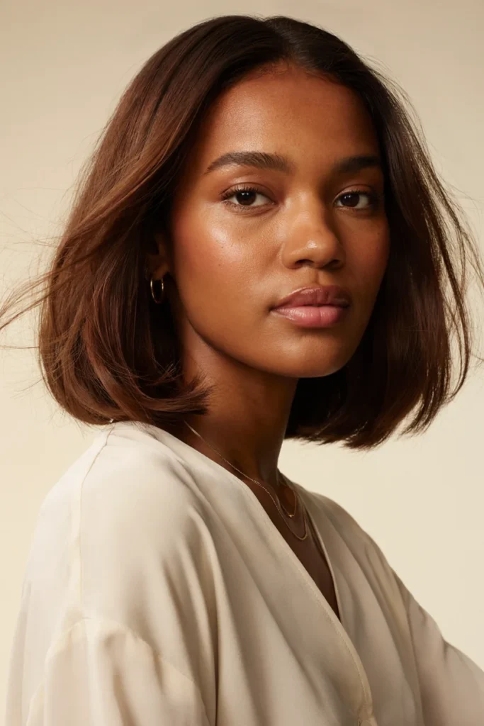 Mahogany Bob with Soft Layers