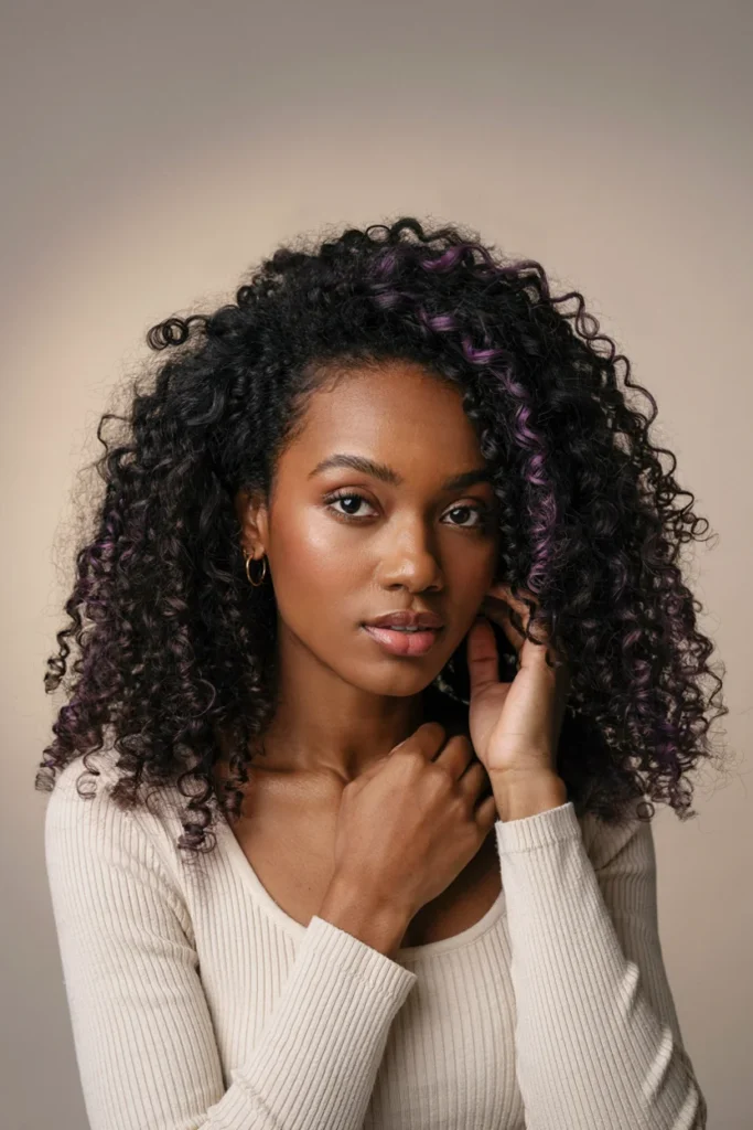 Purple Pop in Curls