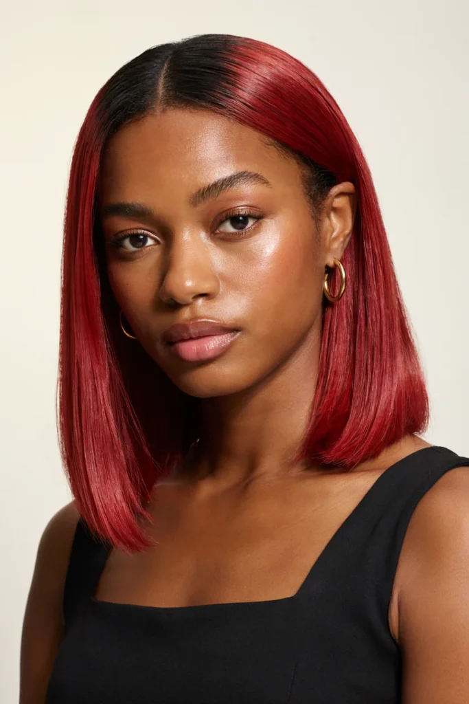 Red Bob with Black Roots