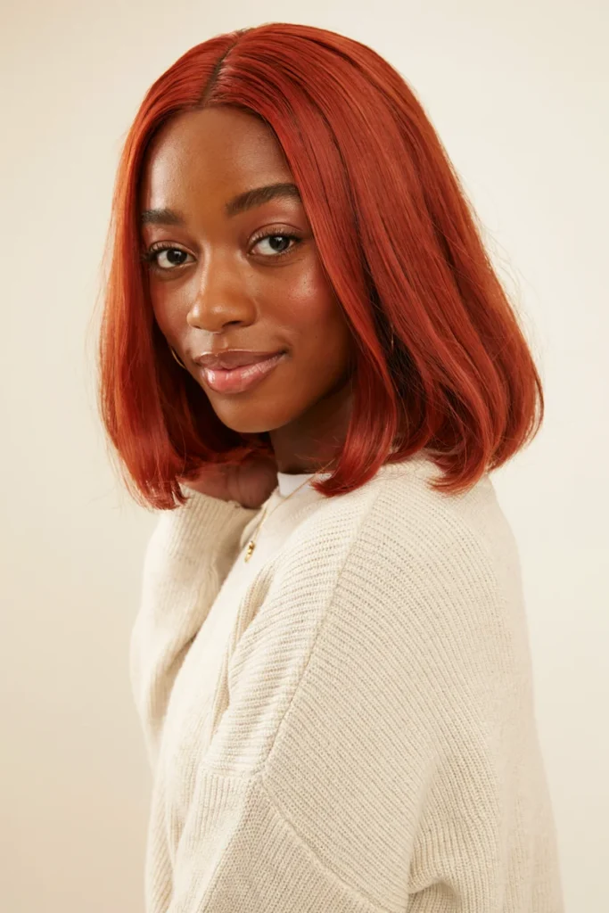 Red Bob with Face-Framing Layers