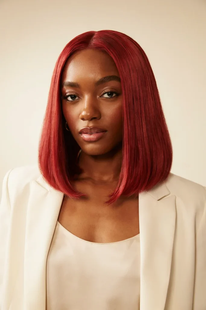 Shoulder-Length Red Lob