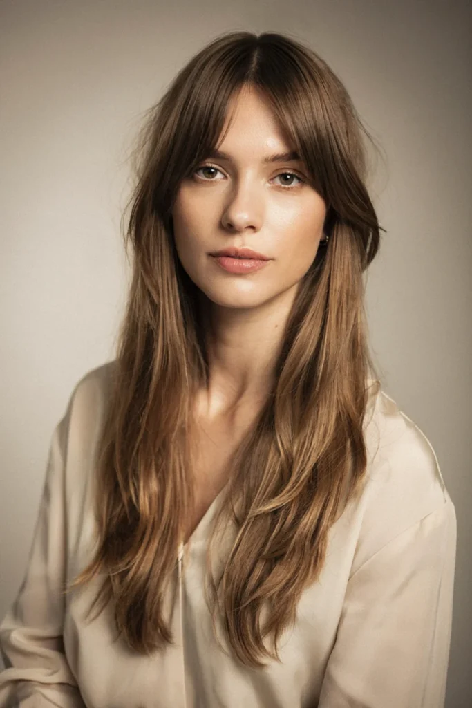 Side-Swept Bottleneck Bangs