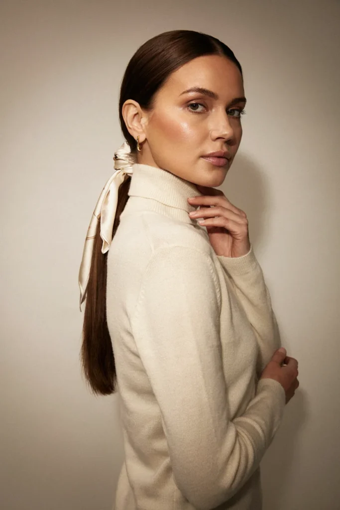 Silk-Wrapped Ponytail