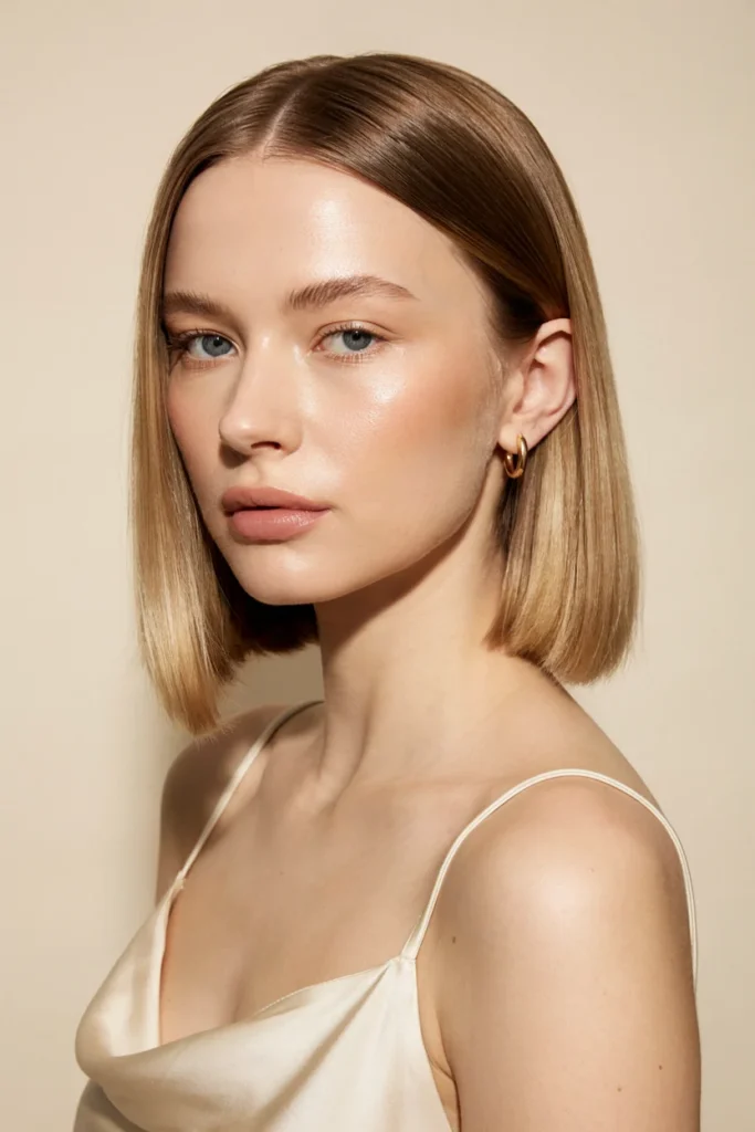 Sleek Chin-Length Bob