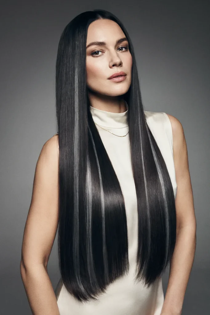 Sleek Straight Layered Hair