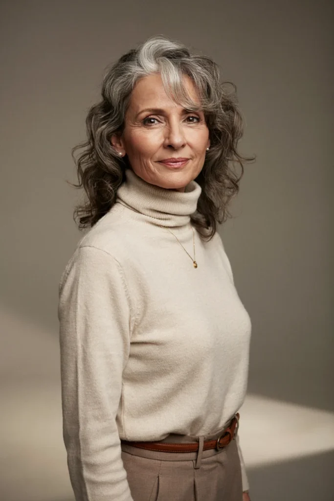 Soft Curls with Side Bangs