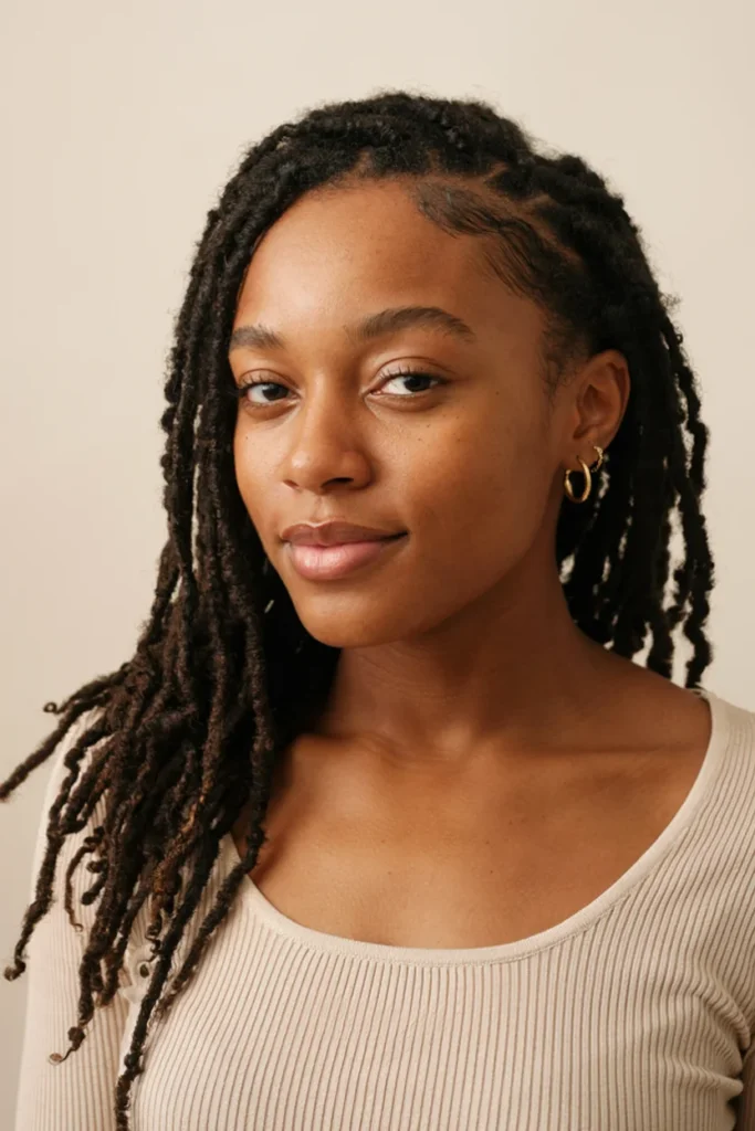 Thick Traditional Locs With Side Shave