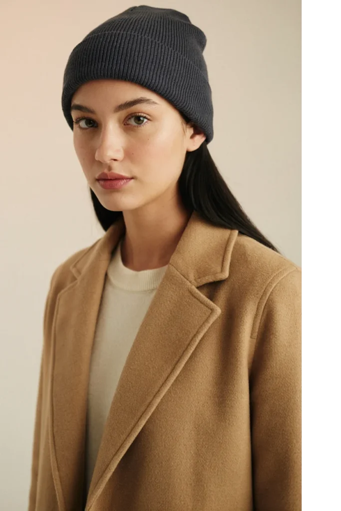 Tucked-In Hair Under a Beanie