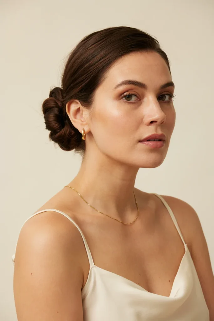 Twisted Low Chignon for Short Hair